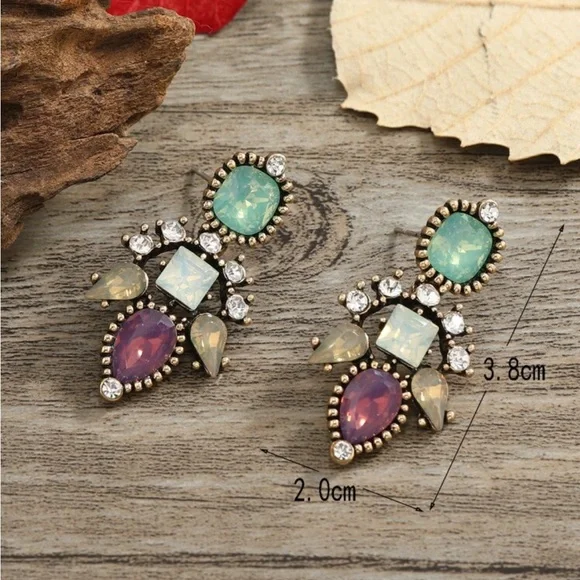 Celeste Heirloom Multicolor Drop Earrings - Picture 4 of 4